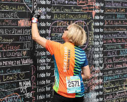 Finish Times being entered at finish line