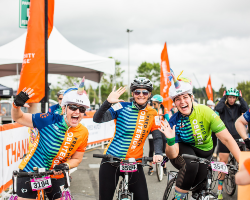 riders at Obliteride start line