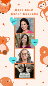 flyer with pictures of Koala Keepers - Richann, DeDe, and Louise - for Metacoda Koala Quest game
